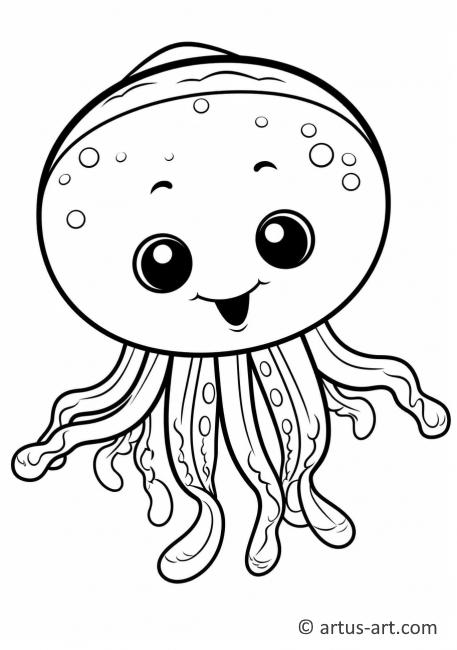 Página para colorear de medusas